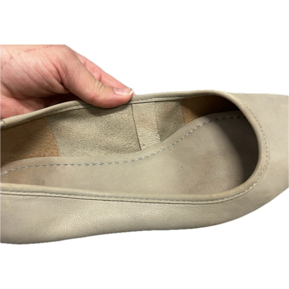 Frye Regina Ballet Leather Ash Grey Pointed Toe Flats Women's Size 10M - Picture 5 of 12